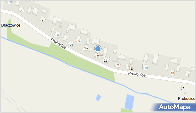 Prokocice, Prokocice, 23, mapa Prokocice