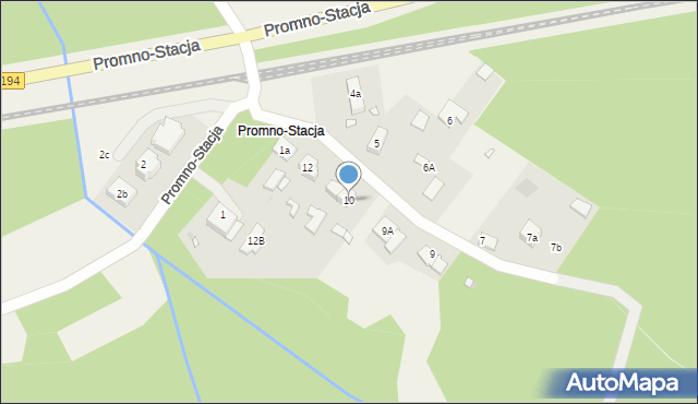 Promno-Stacja, Promno-Stacja, 10, mapa Promno-Stacja