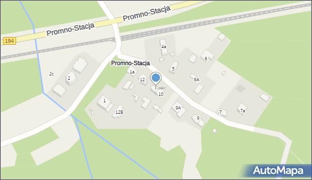 Promno-Stacja, Promno-Stacja, 10a, mapa Promno-Stacja