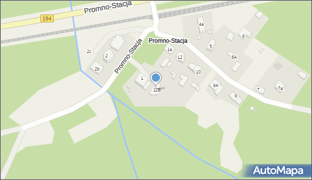 Promno-Stacja, Promno-Stacja, 12B, mapa Promno-Stacja