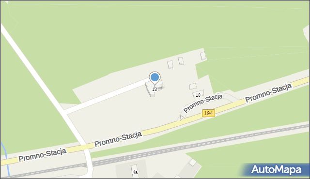 Promno-Stacja, Promno-Stacja, 13, mapa Promno-Stacja