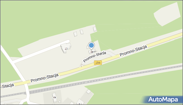 Promno-Stacja, Promno-Stacja, 18, mapa Promno-Stacja