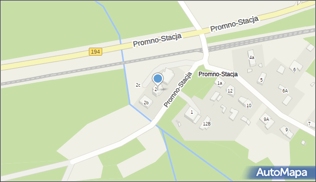 Promno-Stacja, Promno-Stacja, 2A, mapa Promno-Stacja