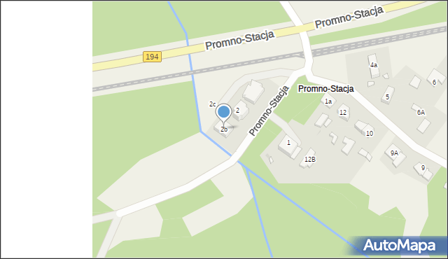 Promno-Stacja, Promno-Stacja, 2b, mapa Promno-Stacja