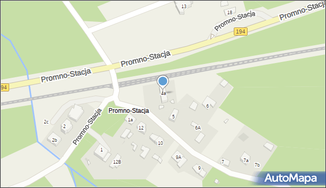 Promno-Stacja, Promno-Stacja, 4a, mapa Promno-Stacja