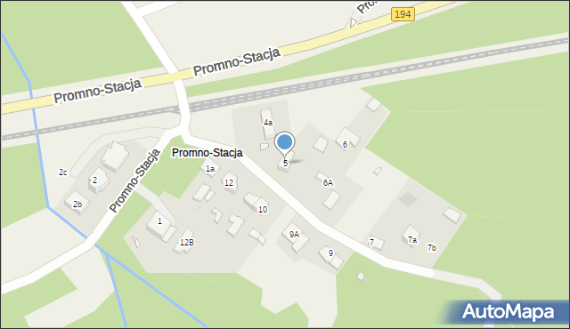 Promno-Stacja, Promno-Stacja, 5, mapa Promno-Stacja