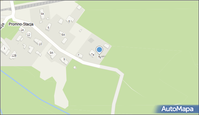 Promno-Stacja, Promno-Stacja, 7b, mapa Promno-Stacja
