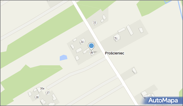 Prościeniec, Prościeniec, 35, mapa Prościeniec