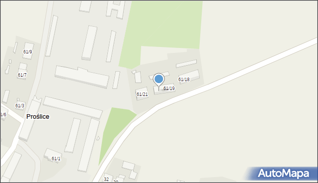 Proślice, Proślice, 61/20, mapa Proślice