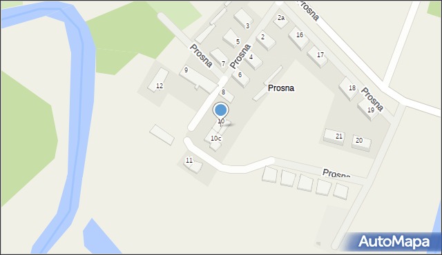 Prosna, Prosna, 10b, mapa Prosna