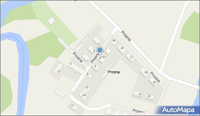 Prosna, Prosna, 4, mapa Prosna