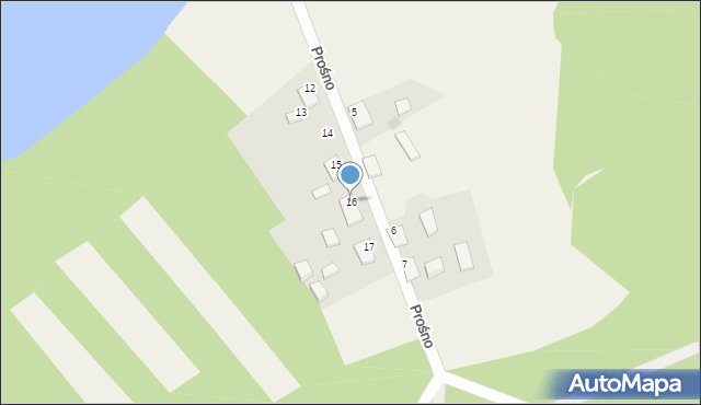 Prośno, Prośno, 16, mapa Prośno