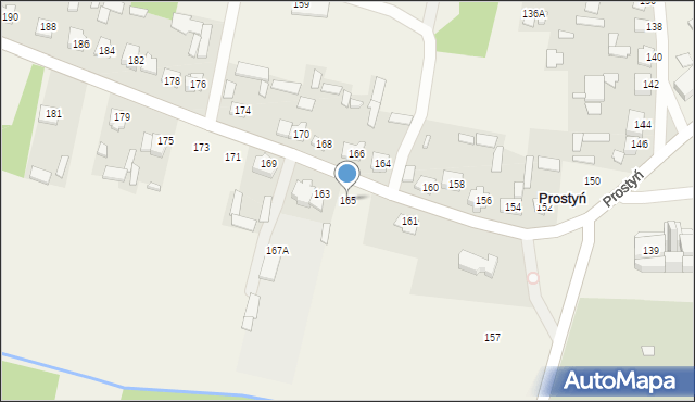 Prostyń, Prostyń, 165, mapa Prostyń