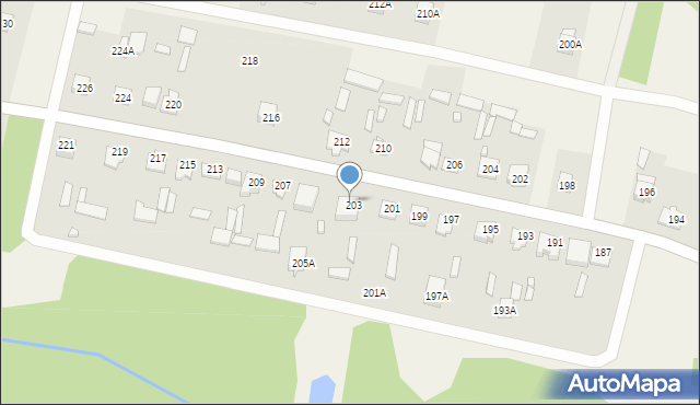 Prostyń, Prostyń, 205, mapa Prostyń
