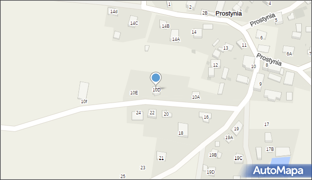 Prostynia, Prostynia, 10D, mapa Prostynia