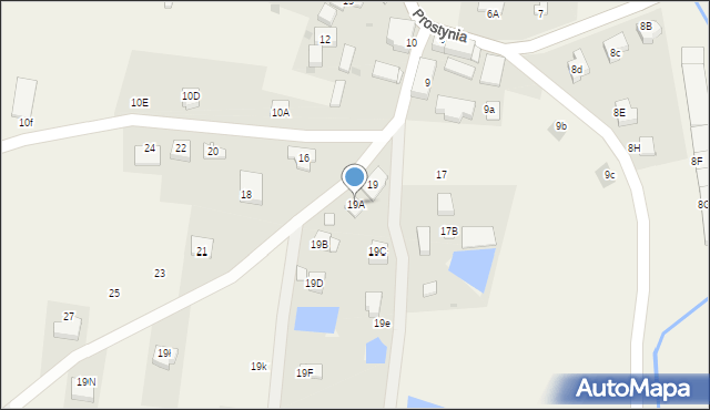 Prostynia, Prostynia, 19A, mapa Prostynia