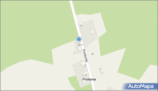 Prostynia, Prostynia, 20, mapa Prostynia