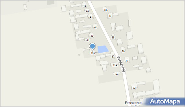Proszenie, Proszenie, 38a, mapa Proszenie