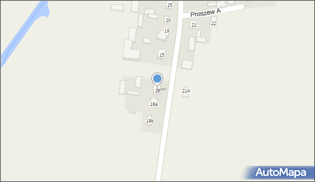 Proszew A, Proszew A, 18, mapa Proszew A