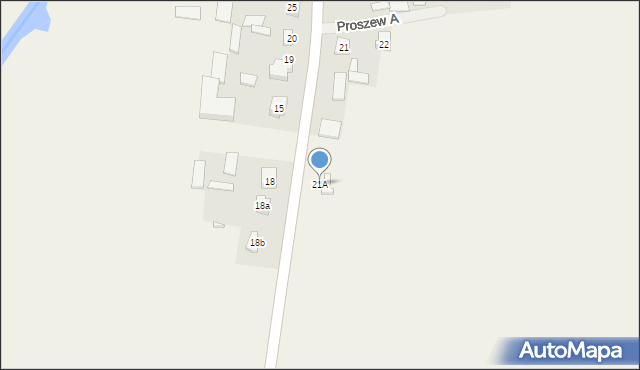 Proszew A, Proszew A, 21A, mapa Proszew A