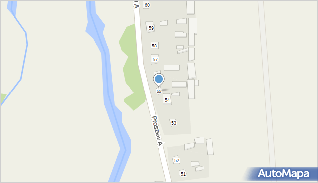 Proszew A, Proszew A, 55, mapa Proszew A