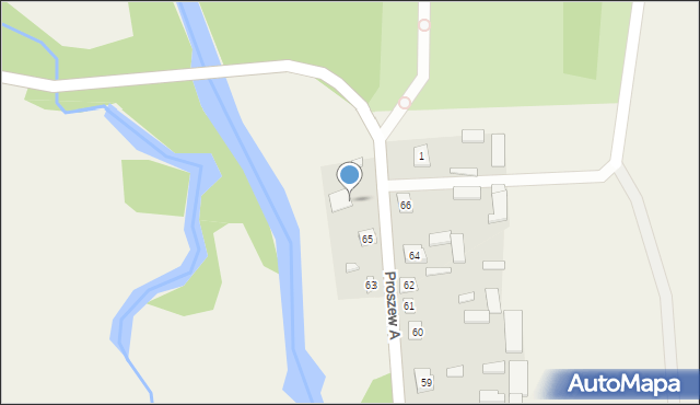 Proszew A, Proszew A, 67, mapa Proszew A