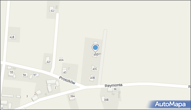 Proszków, Proszków, 40D, mapa Proszków