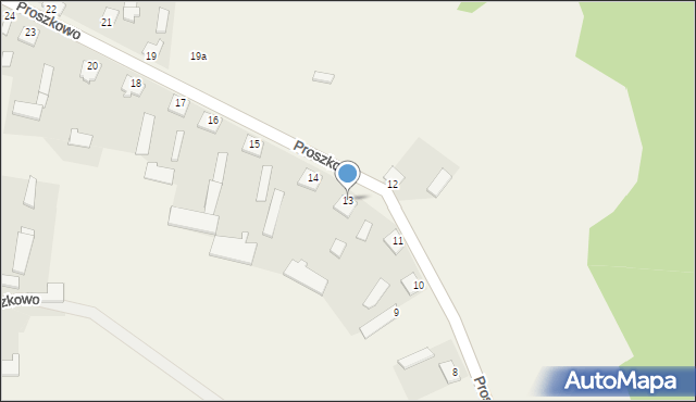 Proszkowo, Proszkowo, 13, mapa Proszkowo
