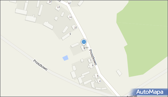Proszkowo, Proszkowo, 8, mapa Proszkowo