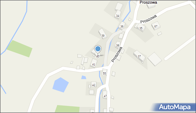 Proszowa, Proszowa, 40, mapa Proszowa