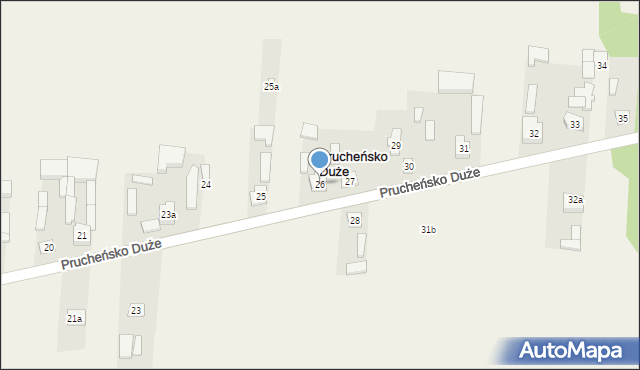Prucheńsko Duże, Prucheńsko Duże, 26, mapa Prucheńsko Duże