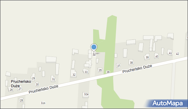 Prucheńsko Duże, Prucheńsko Duże, 34, mapa Prucheńsko Duże