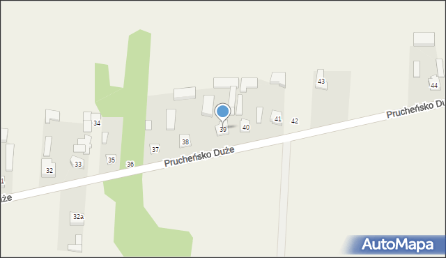 Prucheńsko Duże, Prucheńsko Duże, 39, mapa Prucheńsko Duże