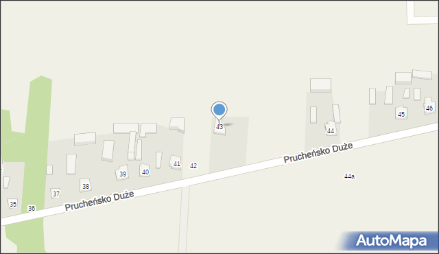 Prucheńsko Duże, Prucheńsko Duże, 43, mapa Prucheńsko Duże