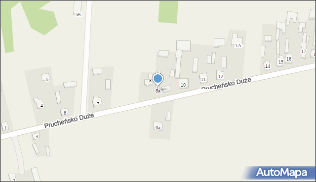 Prucheńsko Duże, Prucheńsko Duże, 8a, mapa Prucheńsko Duże
