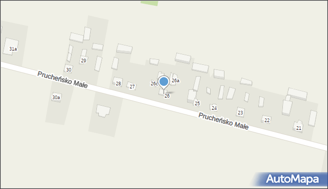 Prucheńsko Małe, Prucheńsko Małe, 26b, mapa Prucheńsko Małe
