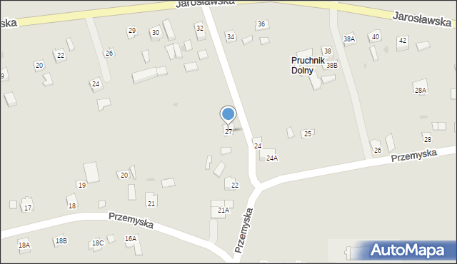 Pruchnik, Przemyska, 27, mapa Pruchnik