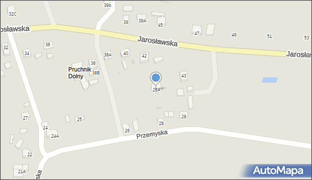 Pruchnik, Przemyska, 28A, mapa Pruchnik