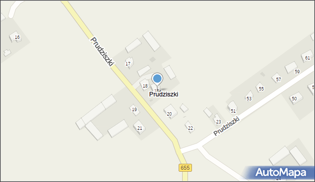 Prudziszki, Prudziszki, 18a, mapa Prudziszki