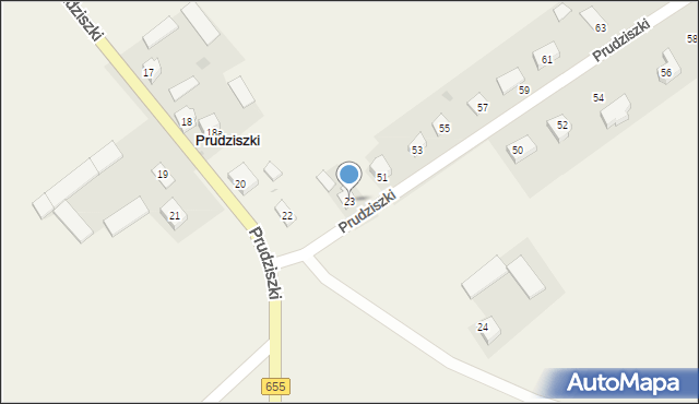 Prudziszki, Prudziszki, 23, mapa Prudziszki