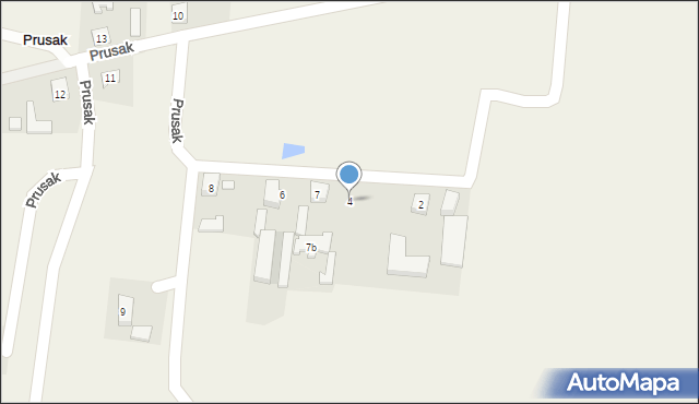 Prusak, Prusak, 4, mapa Prusak