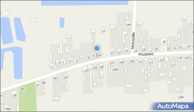Prusicko, Prusicko, 10, mapa Prusicko