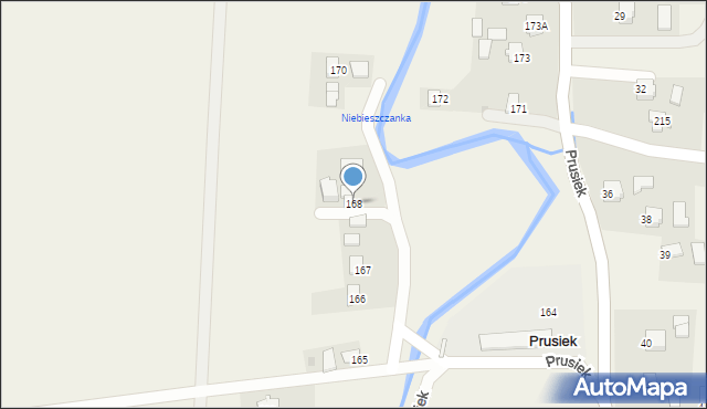 Prusiek, Prusiek, 168, mapa Prusiek