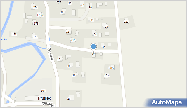 Prusiek, Prusiek, 37, mapa Prusiek