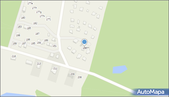 Prusim, Prusim, 106, mapa Prusim