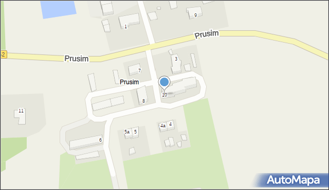 Prusim, Prusim, 10, mapa Prusim