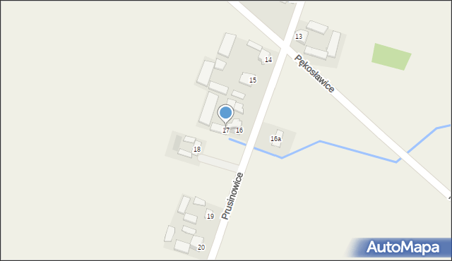 Prusinowice, Prusinowice, 17, mapa Prusinowice