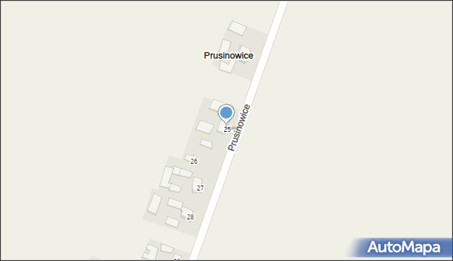 Prusinowice, Prusinowice, 25, mapa Prusinowice