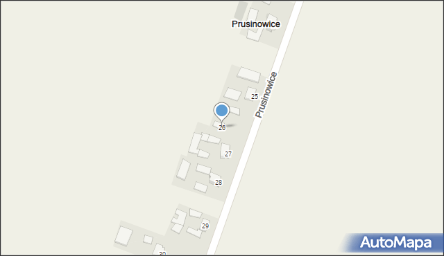 Prusinowice, Prusinowice, 26, mapa Prusinowice