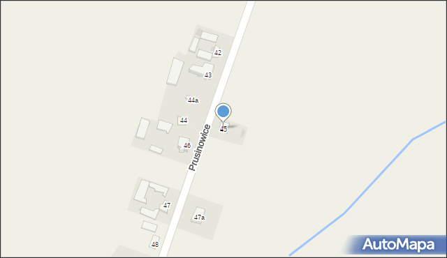 Prusinowice, Prusinowice, 45, mapa Prusinowice